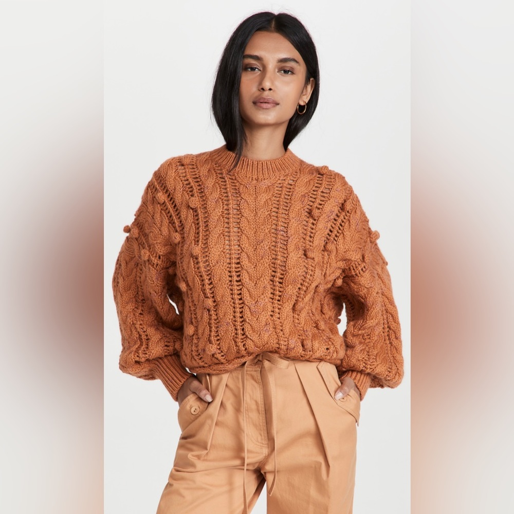 NWT Ulla Johnson L and XL Caterina Pullover Sweater in Sienna BNWT